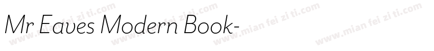 Mr Eaves Modern Book字体转换